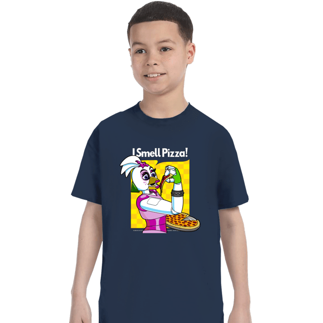 Secret_Shirts T-Shirts, Youth / XS / Navy I Smell Pizza