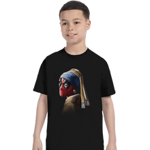 Load image into Gallery viewer, Shirts T-Shirts, Youth / XL / Black Hero With A Pearl Earring
