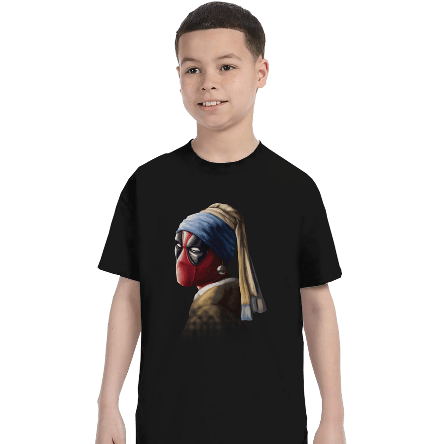 Shirts T-Shirts, Youth / XL / Black Hero With A Pearl Earring
