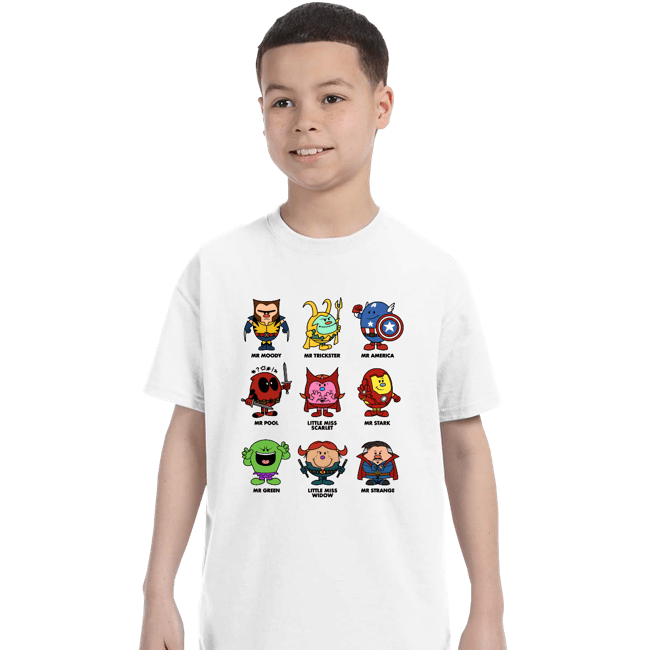 Secret_Shirts T-Shirts, Youth / XS / White Marvels