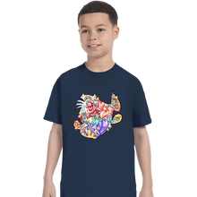 Load image into Gallery viewer, Shirts T-Shirts, Youth / XS / Navy Magical Silhouettes - Flounder
