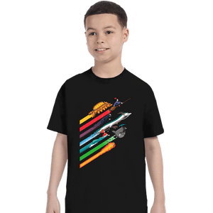 Shirts T-Shirts, Youth / XS / Black Spirited Streaks