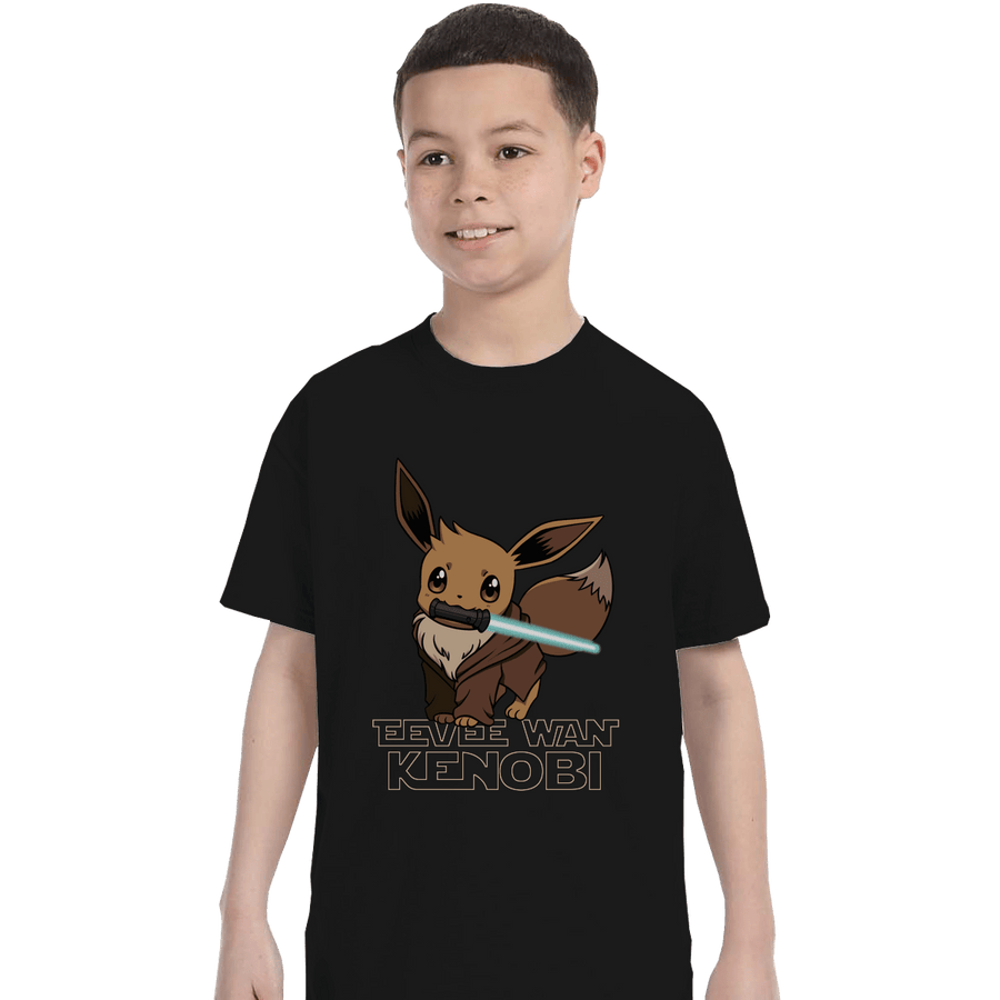 Shirts T-Shirts, Youth / XL / Black Eevee Wan Kenobi