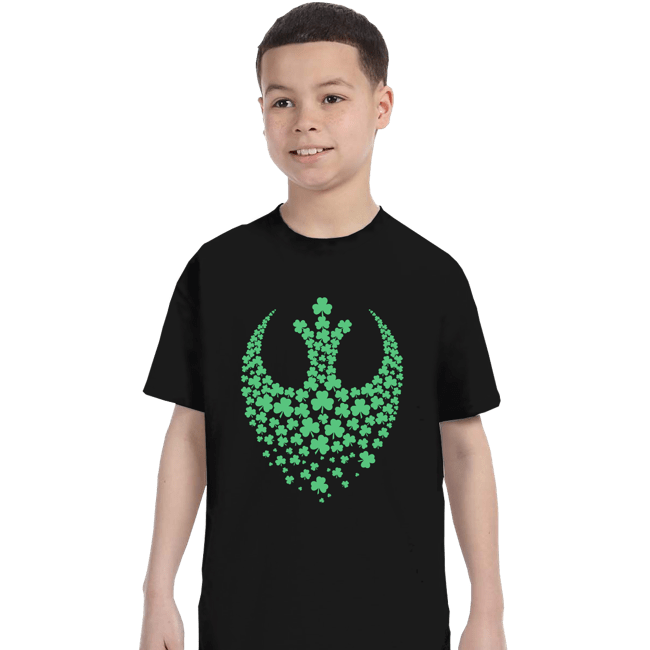 Secret_Shirts T-Shirts, Youth / XS / Black Shamrock Rebel