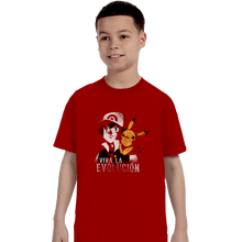 Load image into Gallery viewer, Shirts T-Shirts, Youth / XS / Red Viva La Evolucion

