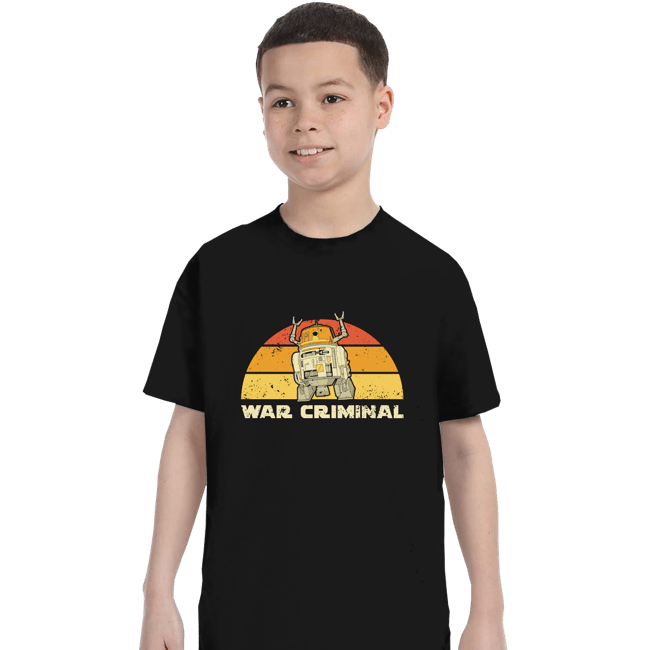 Daily_Deal_Shirts T-Shirts, Youth / XS / Black Vintage Criminal Droid