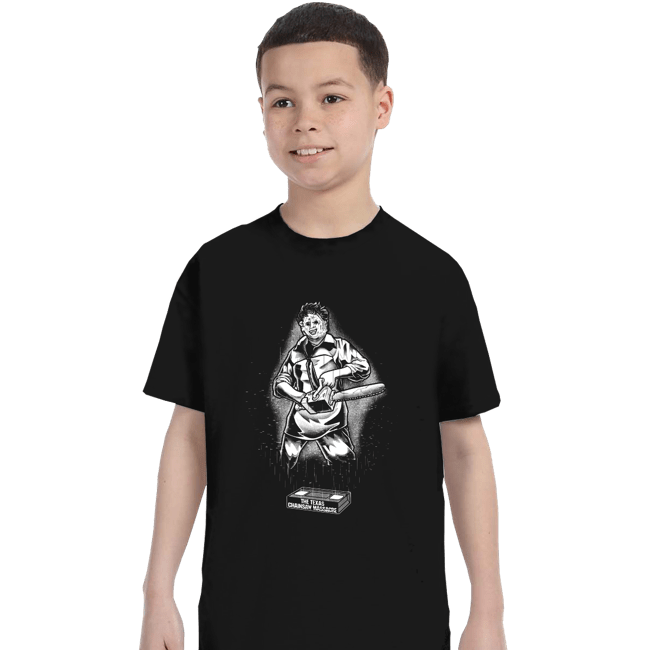 Daily_Deal_Shirts T-Shirts, Youth / XS / Black Glow In The Dark LeatherFace