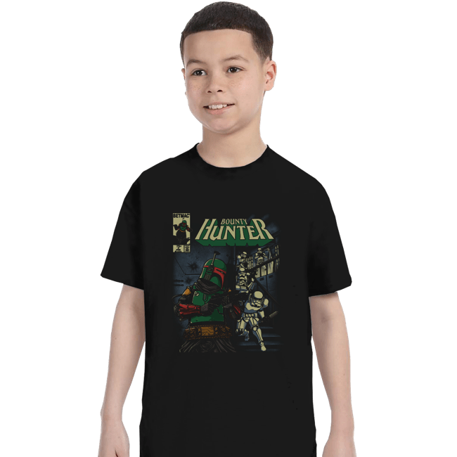 Daily_Deal_Shirts T-Shirts, Youth / XS / Black Bounty Hunter Comic