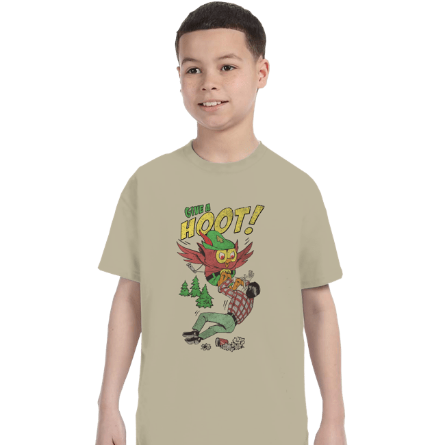 Secret_Shirts T-Shirts, Youth / XS / Sand Give A Hoot