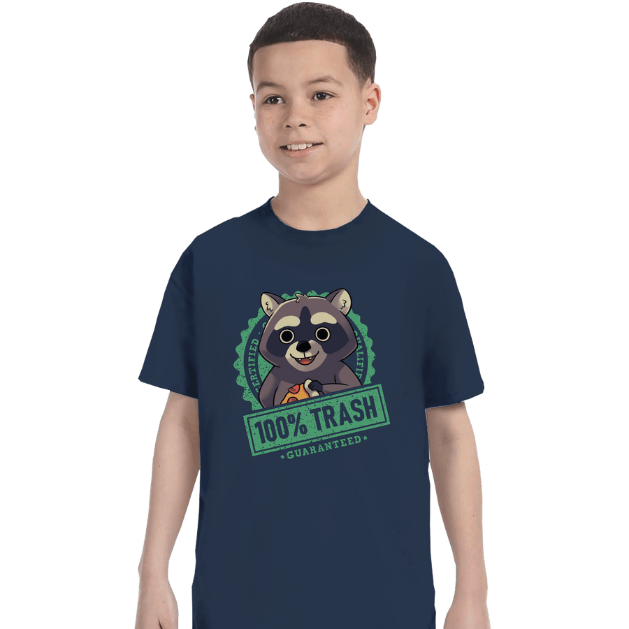 Shirts T-Shirts, Youth / XS / Navy 100% Trash