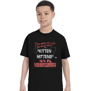 Secret_Shirts T-Shirts, Youth / XS / Black Kitten Mittens