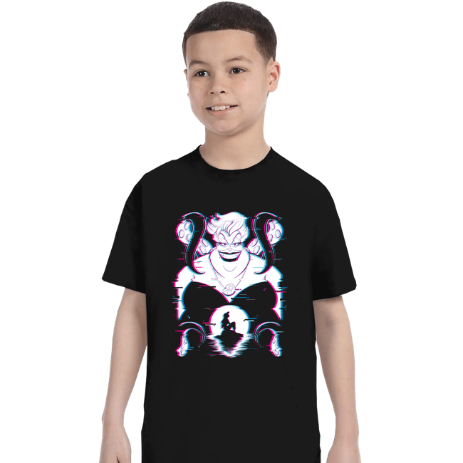 Daily_Deal_Shirts T-Shirts, Youth / XS / Black Glitched Ursula