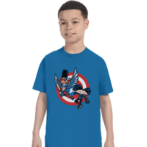 Daily_Deal_Shirts T-Shirts, Youth / XS / Sapphire Captain Tallhair And Football Soldier