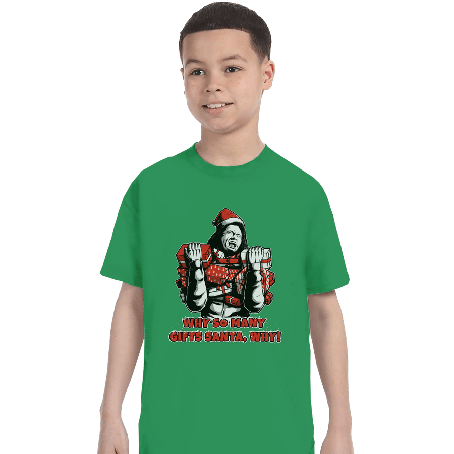 Shirts T-Shirts, Youth / XL / Irish Green Why Santa Why