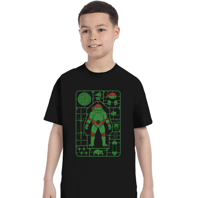 Daily_Deal_Shirts T-Shirts, Youth / XS / Black Raphael Model Sprue