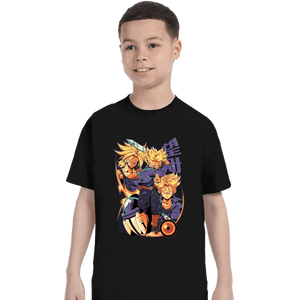 Daily_Deal_Shirts T-Shirts, Youth / XS / Black Saiyan Time Traveller