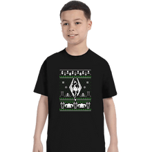 Load image into Gallery viewer, Shirts T-Shirts, Youth / XS / Black Skyrim Sweater
