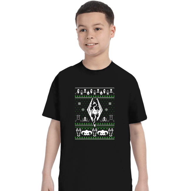 Shirts T-Shirts, Youth / XS / Black Skyrim Sweater