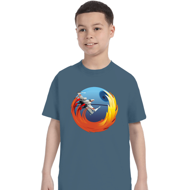 Shirts T-Shirts, Youth / XS / Indigo Blue Browsing No Moon