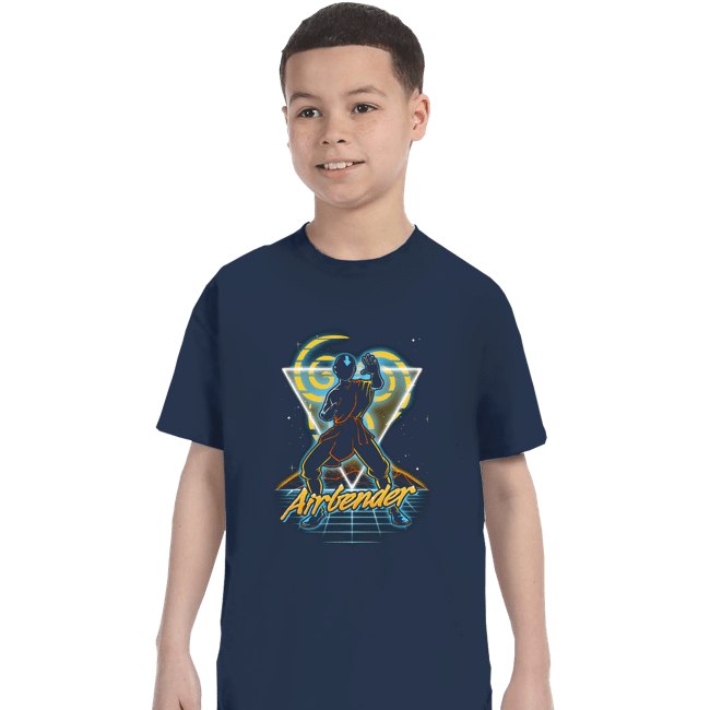 Shirts T-Shirts, Youth / XS / Navy Retro Airbender