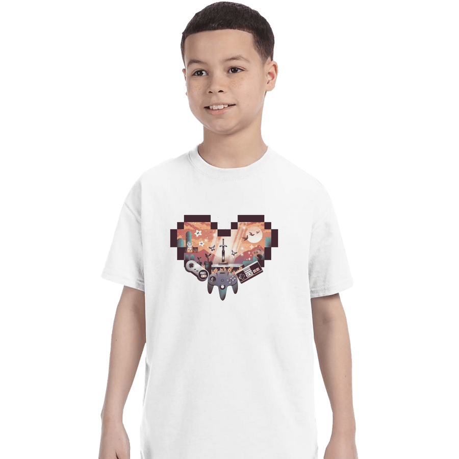 Shirts T-Shirts, Youth / XL / White Zelda Heart