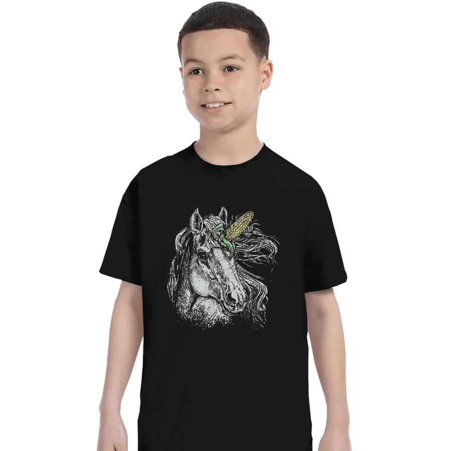 Shirts T-Shirts, Youth / XL / Black UniCORN
