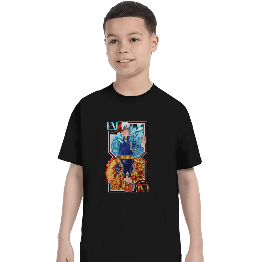 Shirts T-Shirts, Youth / XS / Black Fire And Ice Card
