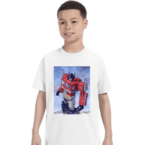 Secret_Shirts T-Shirts, Youth / XS / White Optimus Watercolor