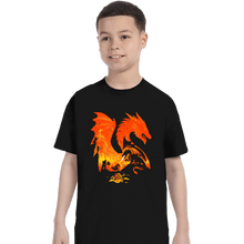 Load image into Gallery viewer, Daily_Deal_Shirts T-Shirts, Youth / XS / Black Fantasy Flames
