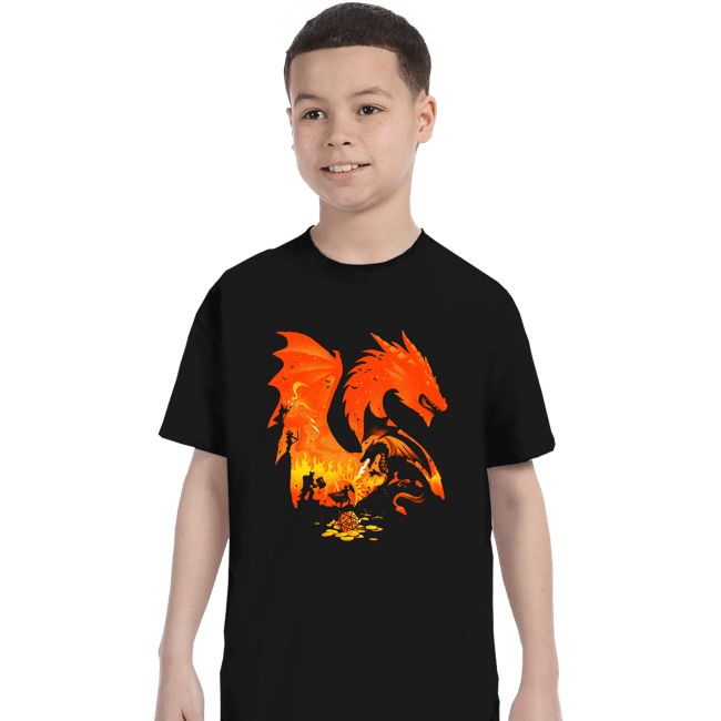Daily_Deal_Shirts T-Shirts, Youth / XS / Black Fantasy Flames