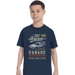 Shirts T-Shirts, Youth / XL / Navy Doc Brown's Garage