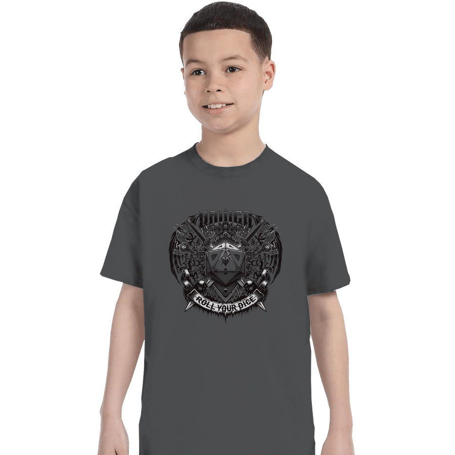 Shirts T-Shirts, Youth / XS / Charcoal Roll Your Dice