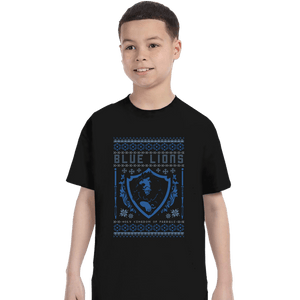 Shirts T-Shirts, Youth / XS / Black Blue Lions
