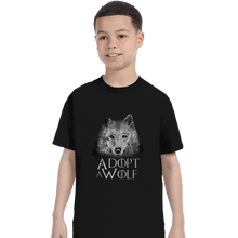 Load image into Gallery viewer, Shirts T-Shirts, Youth / XL / Black Adopt A Wolf
