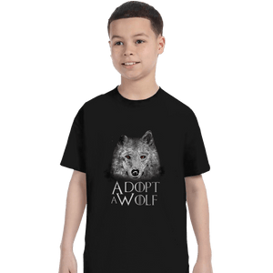 Shirts T-Shirts, Youth / XL / Black Adopt A Wolf