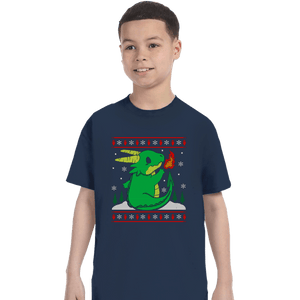 Shirts T-Shirts, Youth / XS / Navy Ugly Dragon Christmas