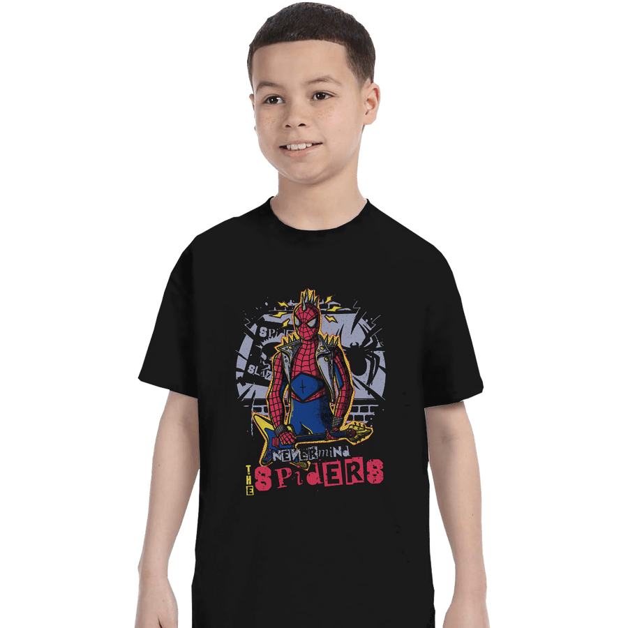 Shirts T-Shirts, Youth / XL / Black Nevermind The Spiders