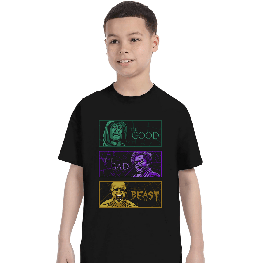 Shirts T-Shirts, Youth / XS / Black The Good, The Bad, And The Beast
