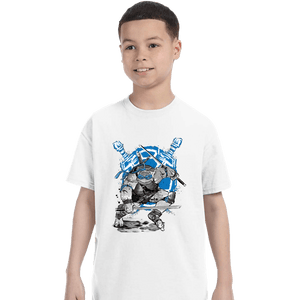 Daily_Deal_Shirts T-Shirts, Youth / XS / White Leonardo Sumi-e