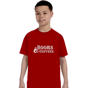 Secret_Shirts T-Shirts, Youth / XS / Red Books & Coffee
