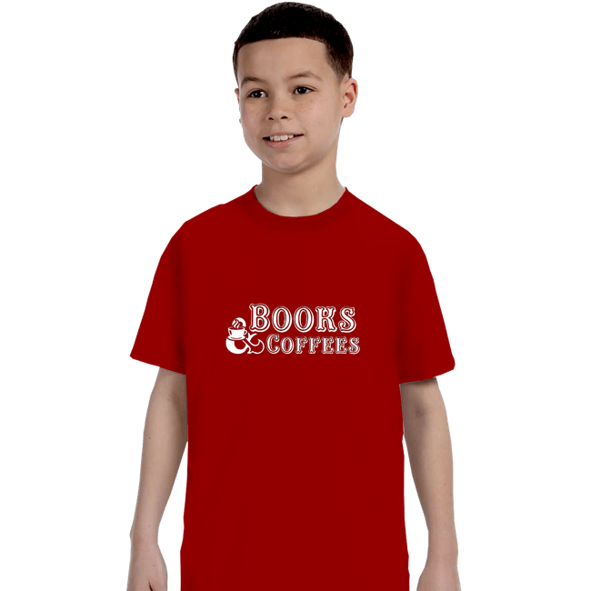 Secret_Shirts T-Shirts, Youth / XS / Red Books & Coffee