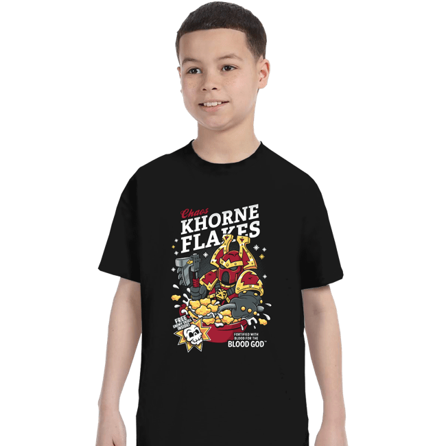 Secret_Shirts T-Shirts, Youth / XS / Black Khorne Flakes