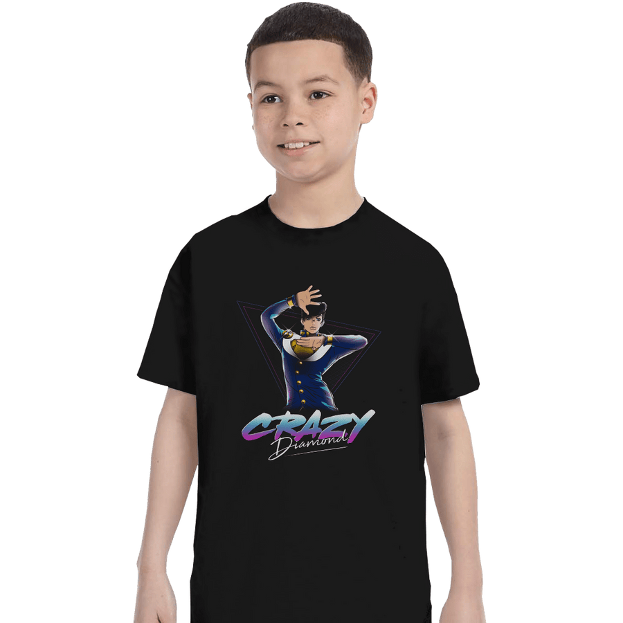 Shirts T-Shirts, Youth / XL / Black Crazy Diamond - Josuke