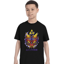 Load image into Gallery viewer, Shirts T-Shirts, Youth / XL / Black Majora&#39;s Oni Mask
