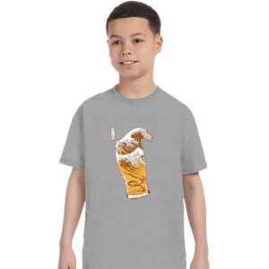 Daily_Deal_Shirts T-Shirts, Youth / XS / Sports Grey The Great Beer Wave