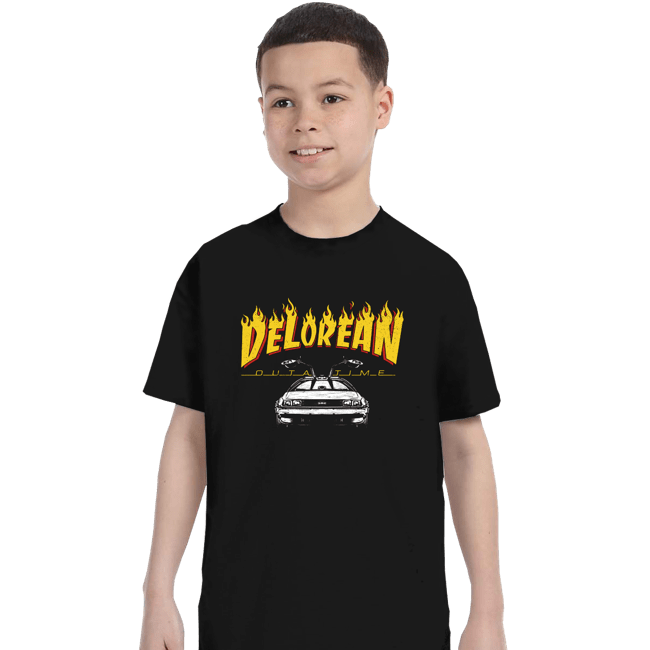 Secret_Shirts T-Shirts, Youth / XS / Black Delorean Outatime