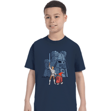 Load image into Gallery viewer, Daily_Deal_Shirts T-Shirts, Youth / XS / Navy Darthskull Castle
