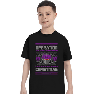 Shirts T-Shirts, Youth / XS / Black Operation Christmas