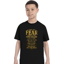 Load image into Gallery viewer, Daily_Deal_Shirts T-Shirts, Youth / XS / Black Fear Is The Mind-Killer
