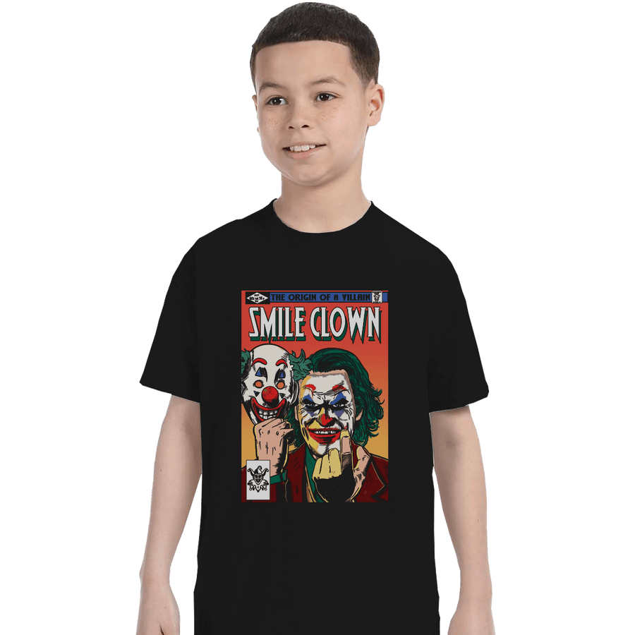 Shirts T-Shirts, Youth / Small / Black Smile Clown